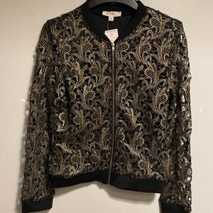 Rebellion Black and Gold Lace Jacket